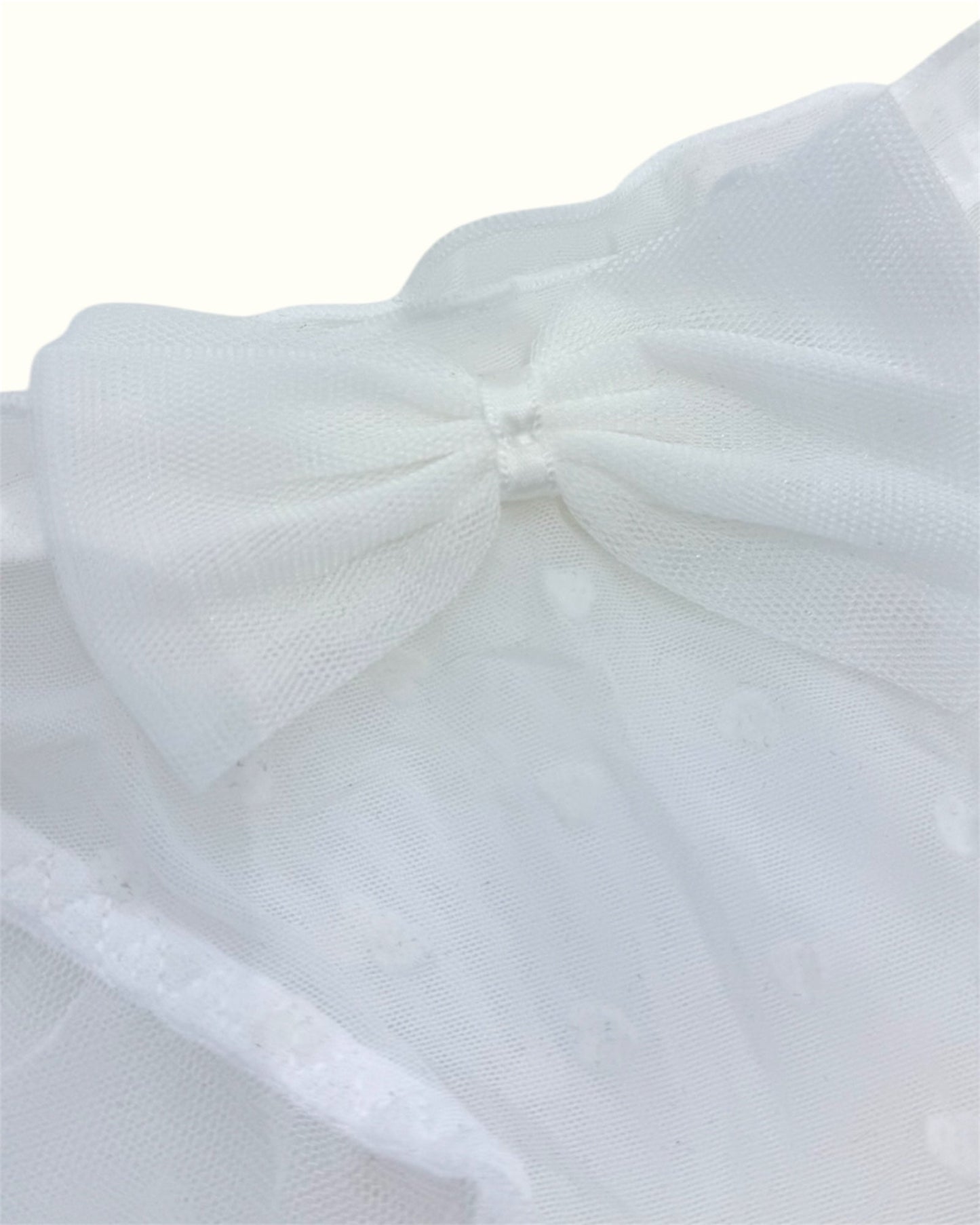 Sheer White Ruffle Panties with Bow Detail-3