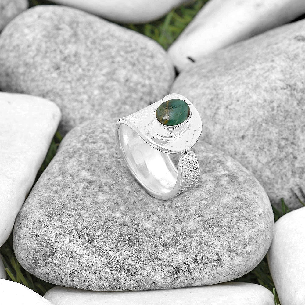 Adjustable Natural Larsonite Jasper Ring size-6 R-1319 SDR187165-1