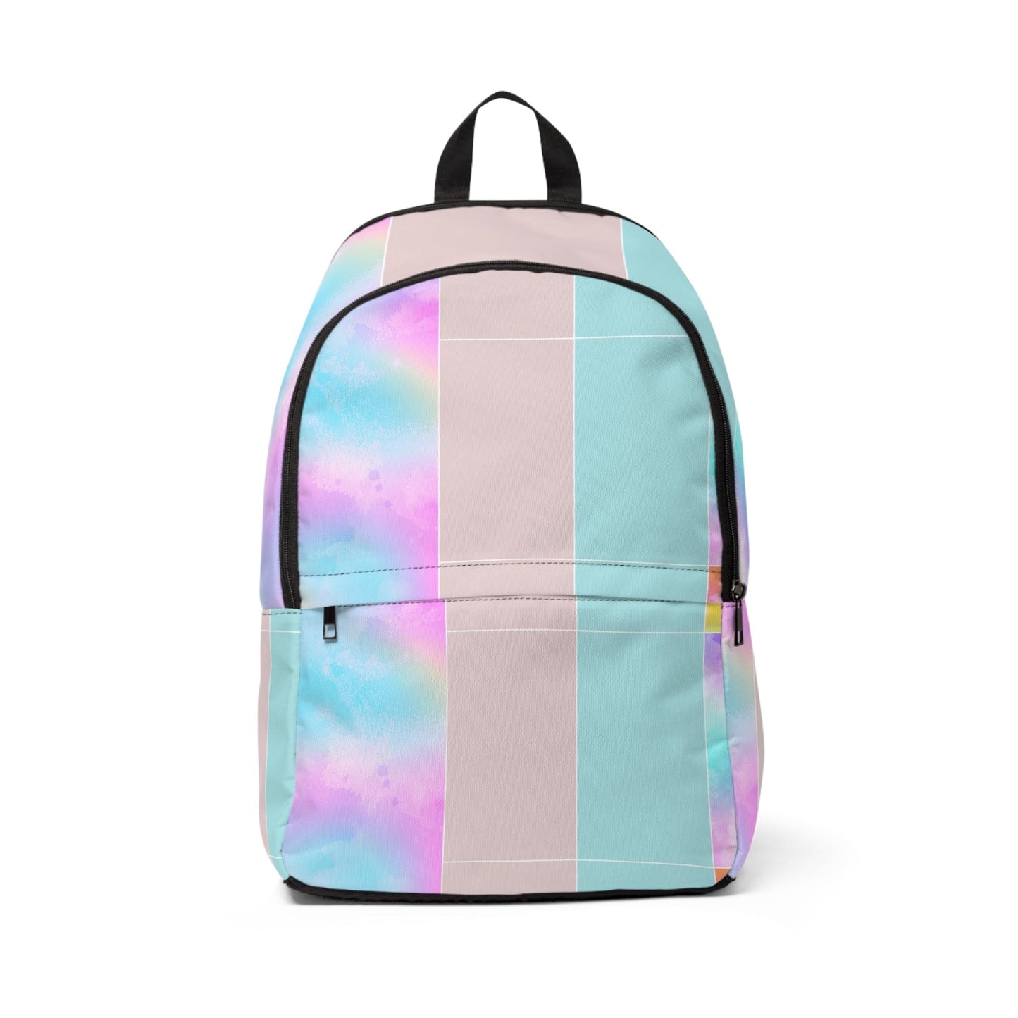 Fashion Backpack Waterproof Pastel Colorblock Watercolor Illustration-0