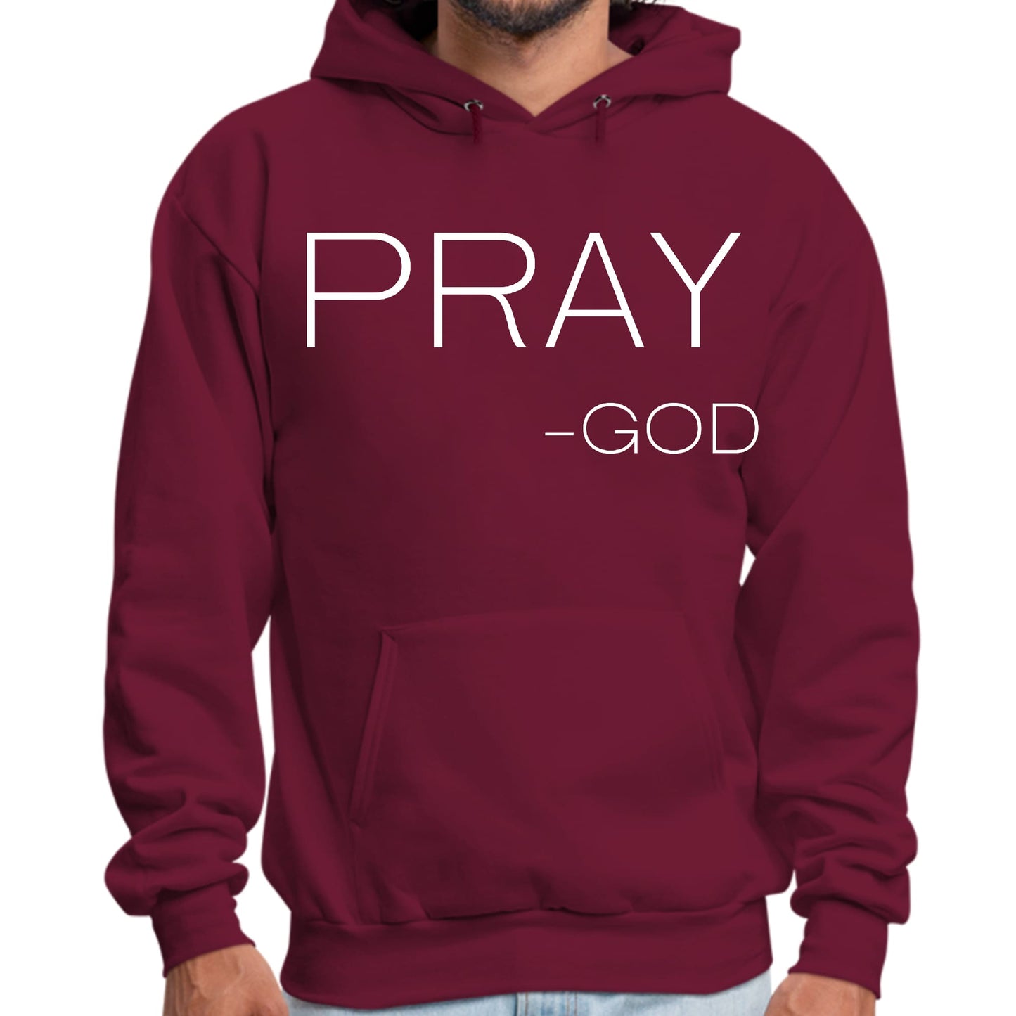 Mens Graphic Hoodie Say it Soul - Pray -god-4