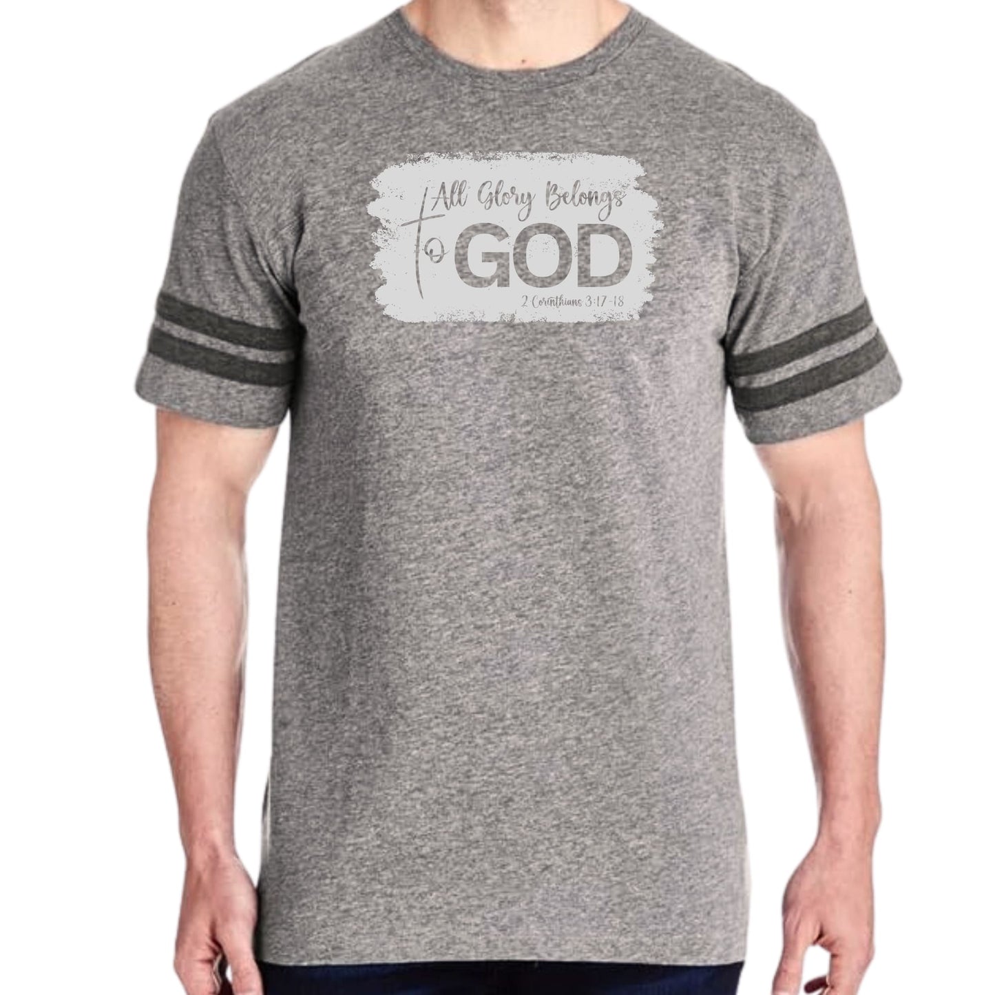 Mens Vintage Sport T-shirt All Glory Belongs to God Christian-5