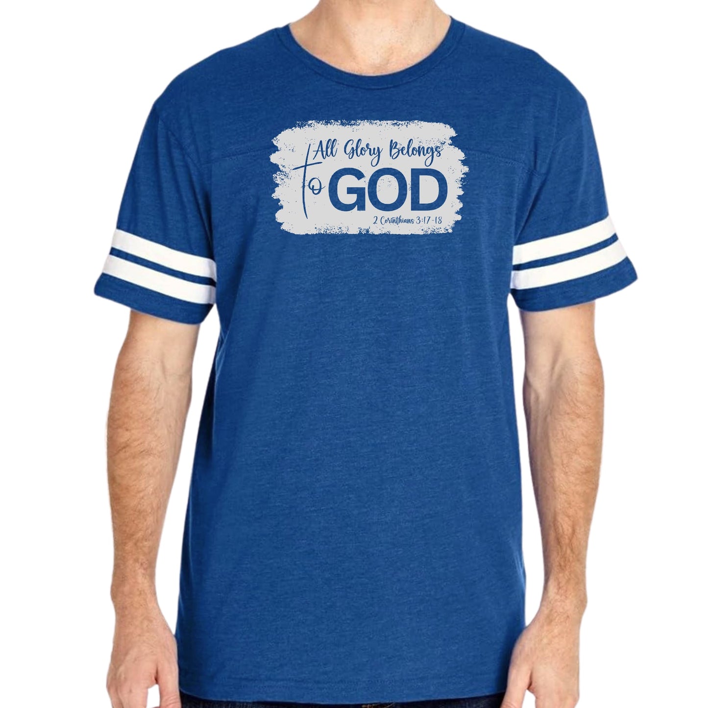 Mens Vintage Sport T-shirt All Glory Belongs to God Christian-3