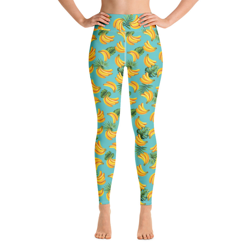 Women's Tropical Banana Mania Yoga Leggings-0