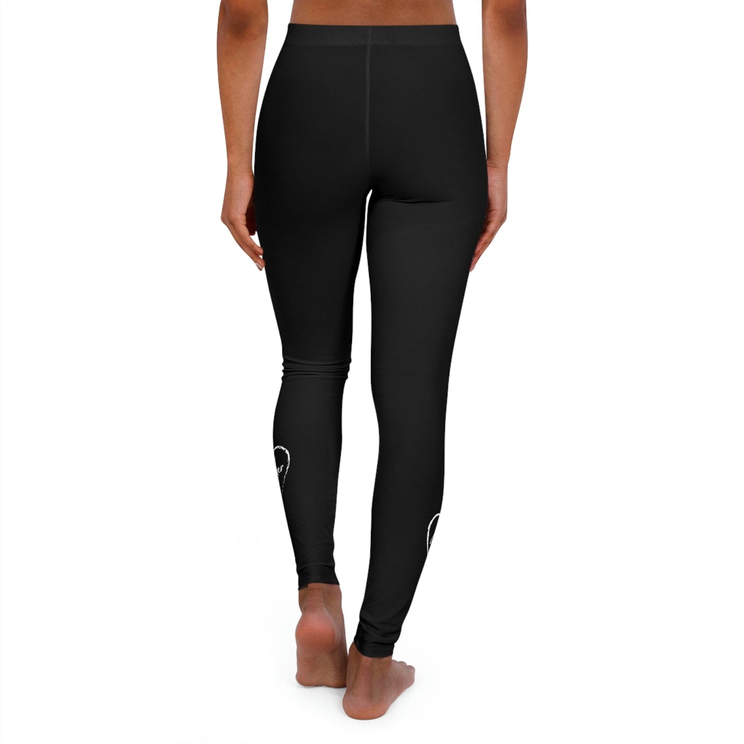 Womens Black Fitness Leggings - Say it Soul Love Her-2