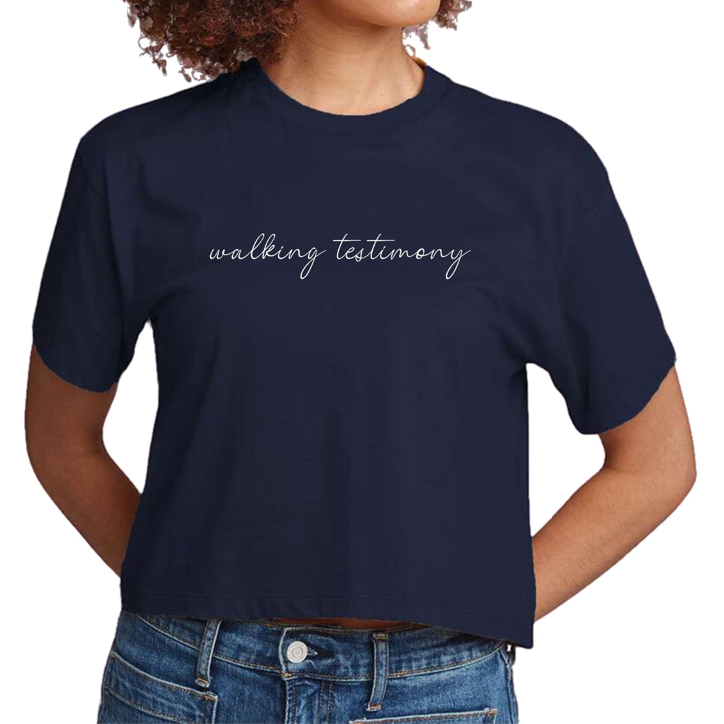Womens Cropped Graphic T-shirt - Say it Soul - Walking Testimony-1