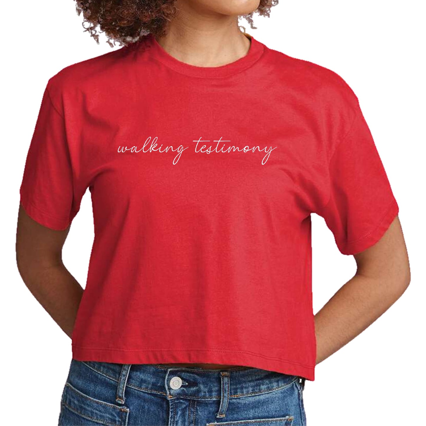 Womens Cropped Graphic T-shirt - Say it Soul - Walking Testimony-2