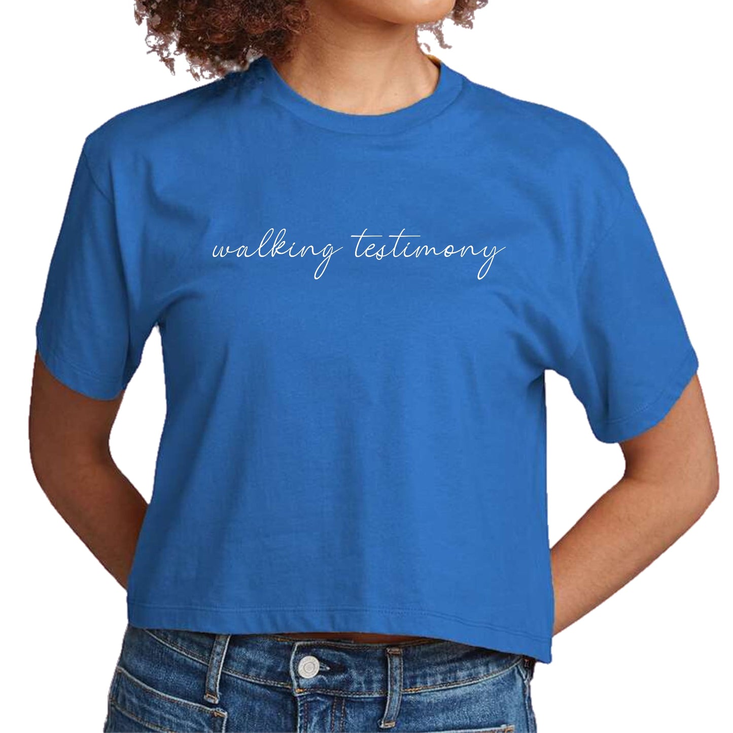 Womens Cropped Graphic T-shirt - Say it Soul - Walking Testimony-3