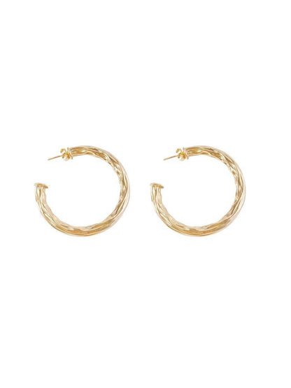 Medium Thick Hammered Hoops, Small, Medium or Large (K10-12)-1