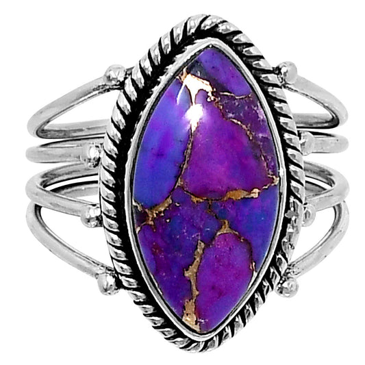Premium Quality Copper Purple Turquoise Ring size-8 R-1010 31-ER12032-0