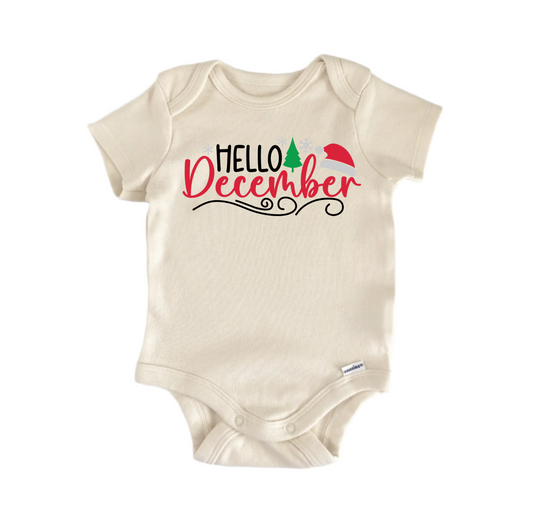 Hello December - Baby Boy Girl Clothes Infant Bodysuit Funny Cute-0