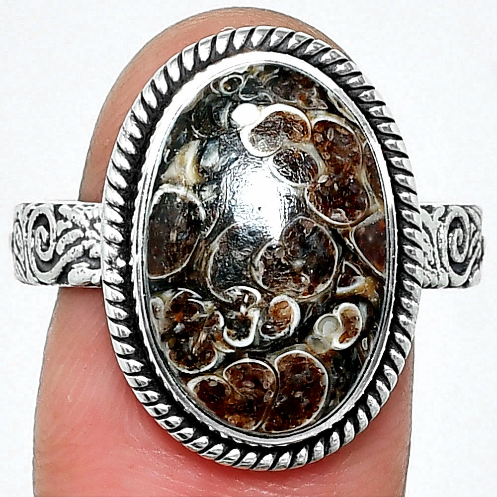 Natural Turtella Jasper - USA Ring size-9.5 R-1067 SDR237621-0