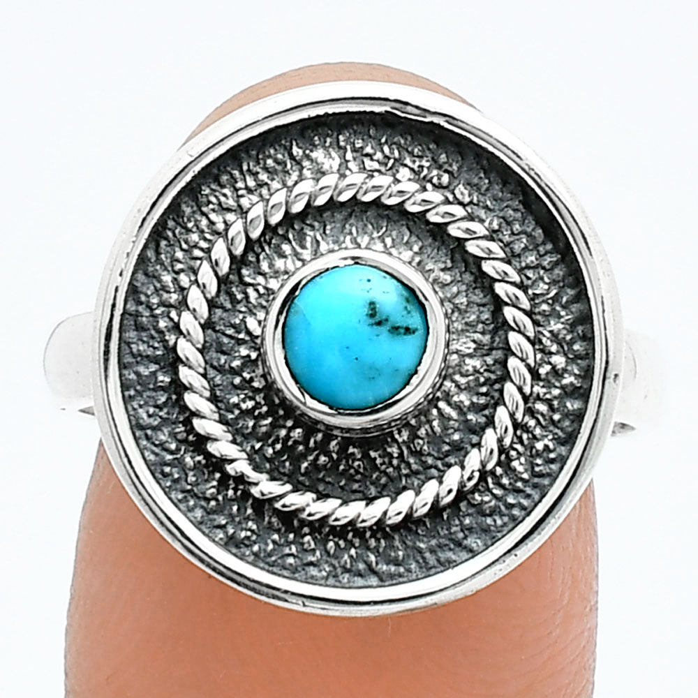 Natural Turquoise Morenci Mine Ring size-8 R-1439 SDR244315-0