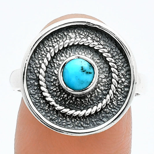 Natural Turquoise Morenci Mine Ring size-8 R-1439 SDR244315-0