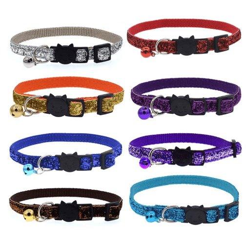 Colorful Fish Scale Cat Collar With Adjustable Bell - Stylish And Safe Pet Accessory-0