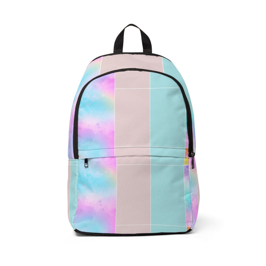 Fashion Backpack Waterproof Pastel Colorblock Watercolor Illustration-0