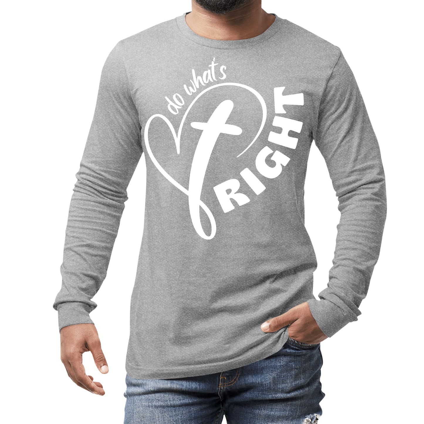 Mens Long Sleeve Graphic T-shirt - Say it Soul - do What's Right-3