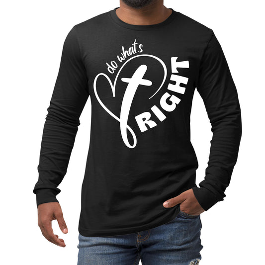 Mens Long Sleeve Graphic T-shirt - Say it Soul - do What's Right-0