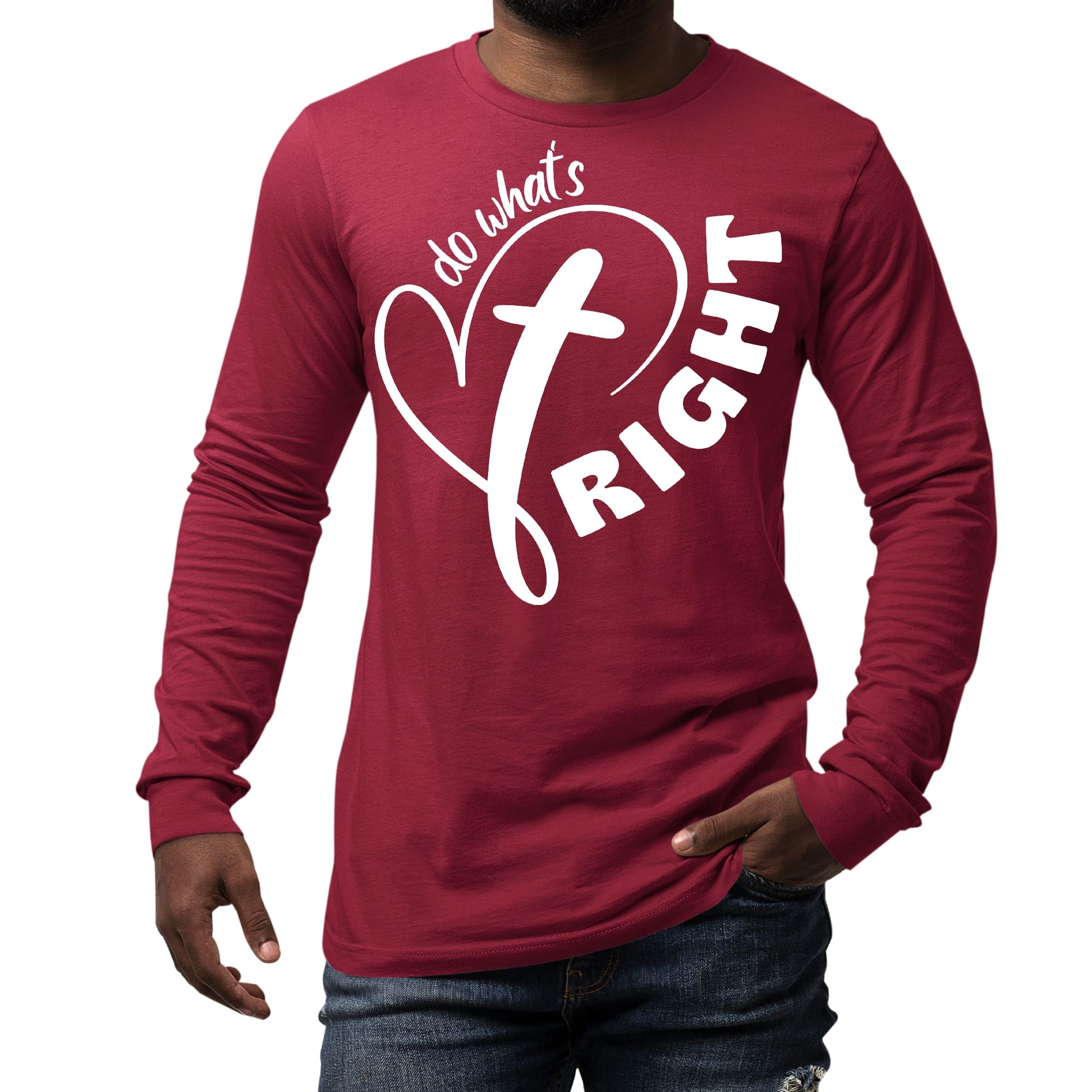 Mens Long Sleeve Graphic T-shirt - Say it Soul - do What's Right-2