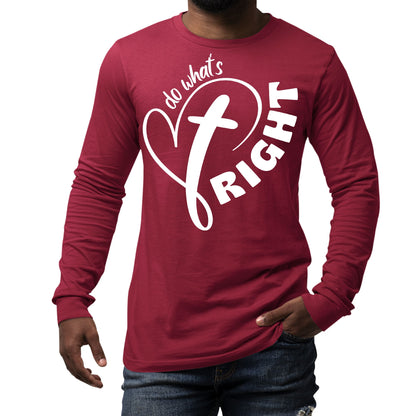 Mens Long Sleeve Graphic T-shirt - Say it Soul - do What's Right-2