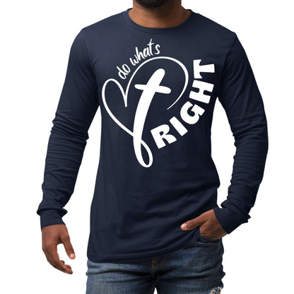 Mens Long Sleeve Graphic T-shirt - Say it Soul - do What's Right-1