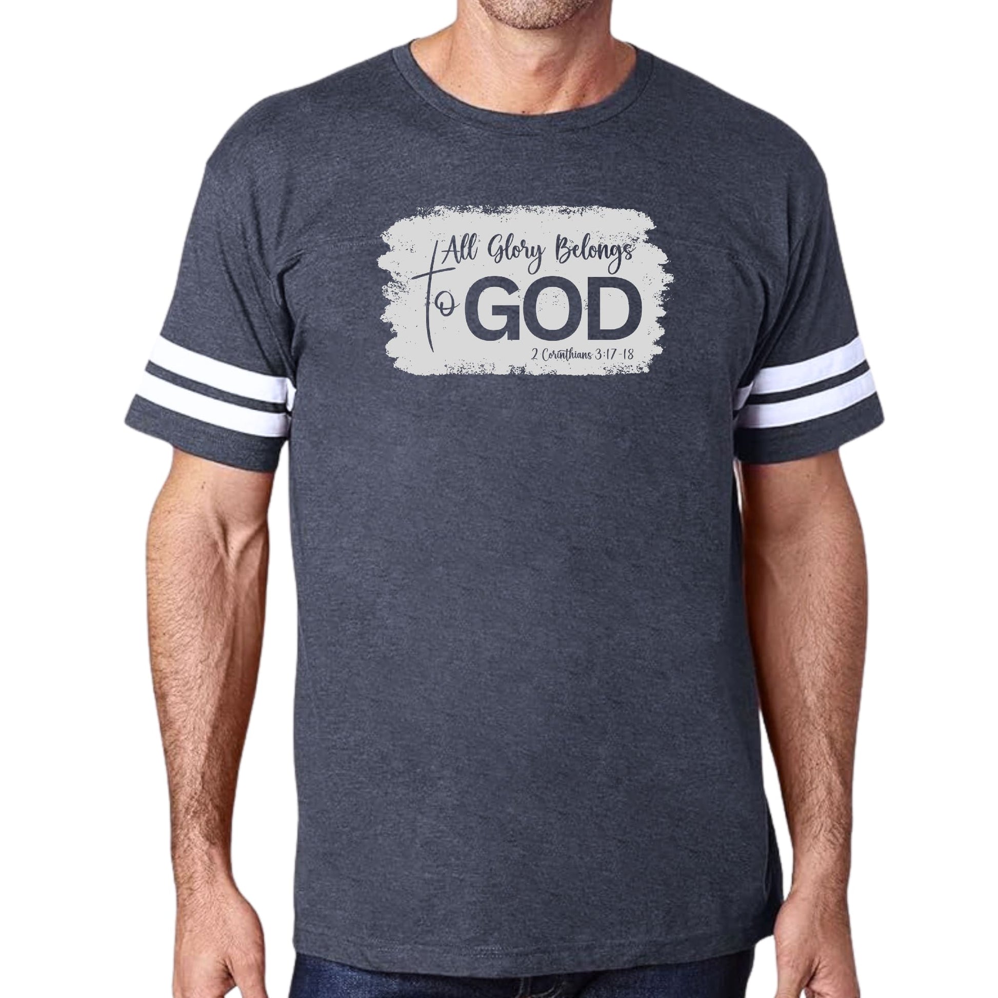 Mens Vintage Sport T-shirt All Glory Belongs to God Christian-1