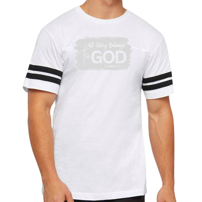 Mens Vintage Sport T-shirt All Glory Belongs to God Christian-6