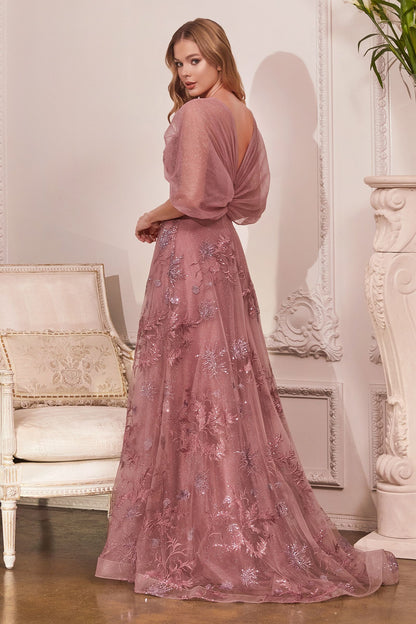 Strapless Layered Tulle Gown-3