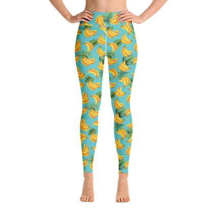 Women's Tropical Banana Mania Yoga Leggings-0