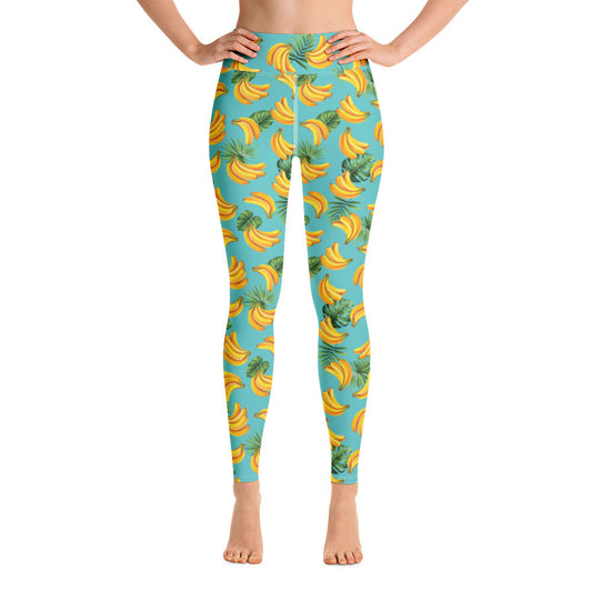 Women's Tropical Banana Mania Yoga Leggings-0