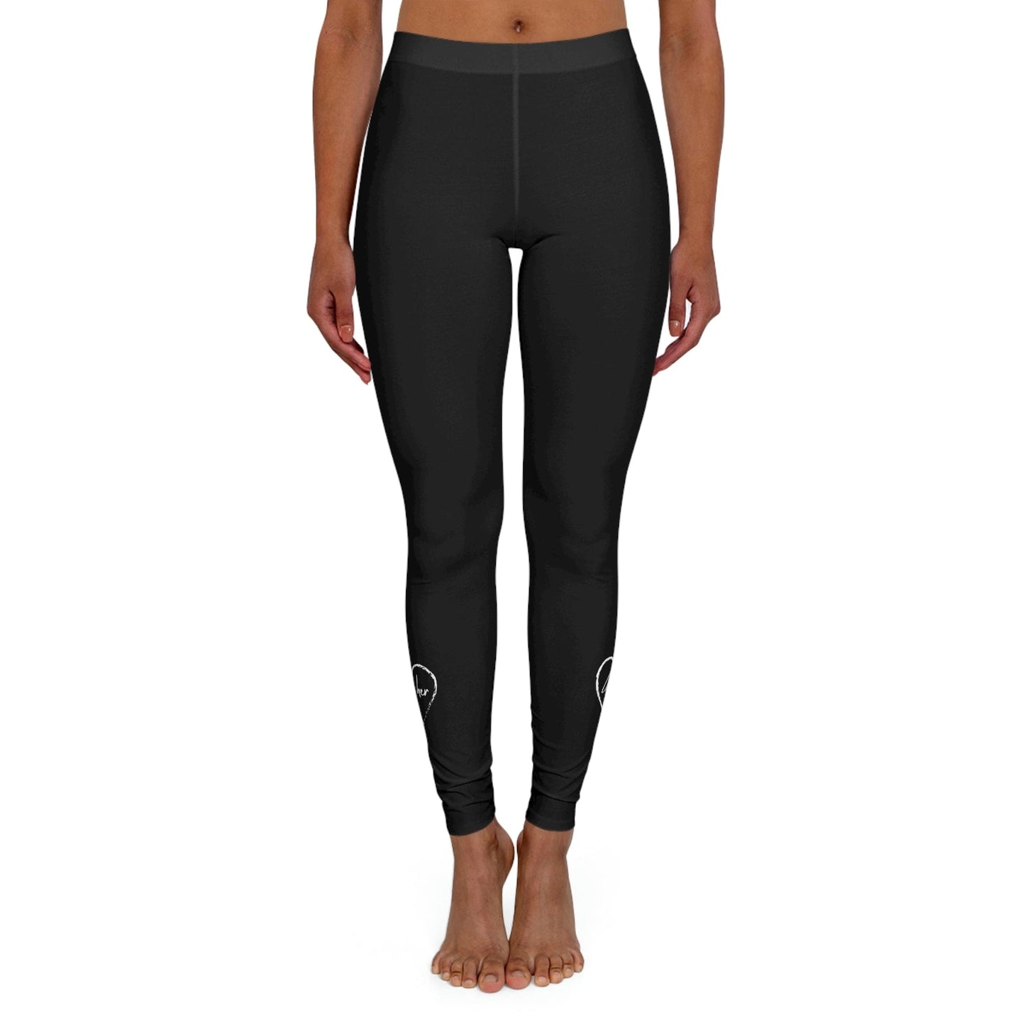 Womens Black Fitness Leggings - Say it Soul Love Her-1