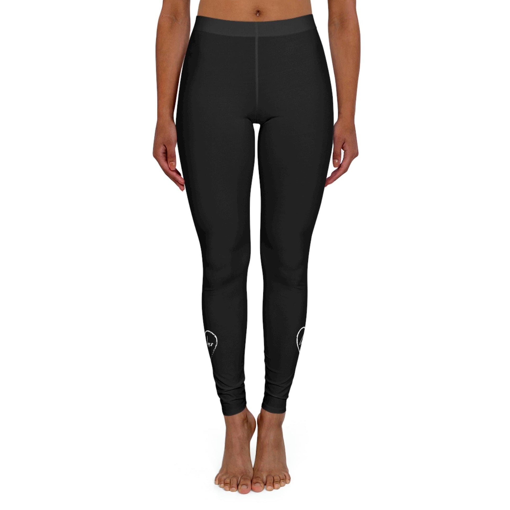 Womens Black Fitness Leggings - Say it Soul Love Her-1