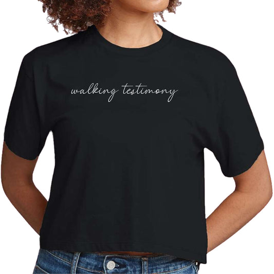 Womens Cropped Graphic T-shirt - Say it Soul - Walking Testimony-0