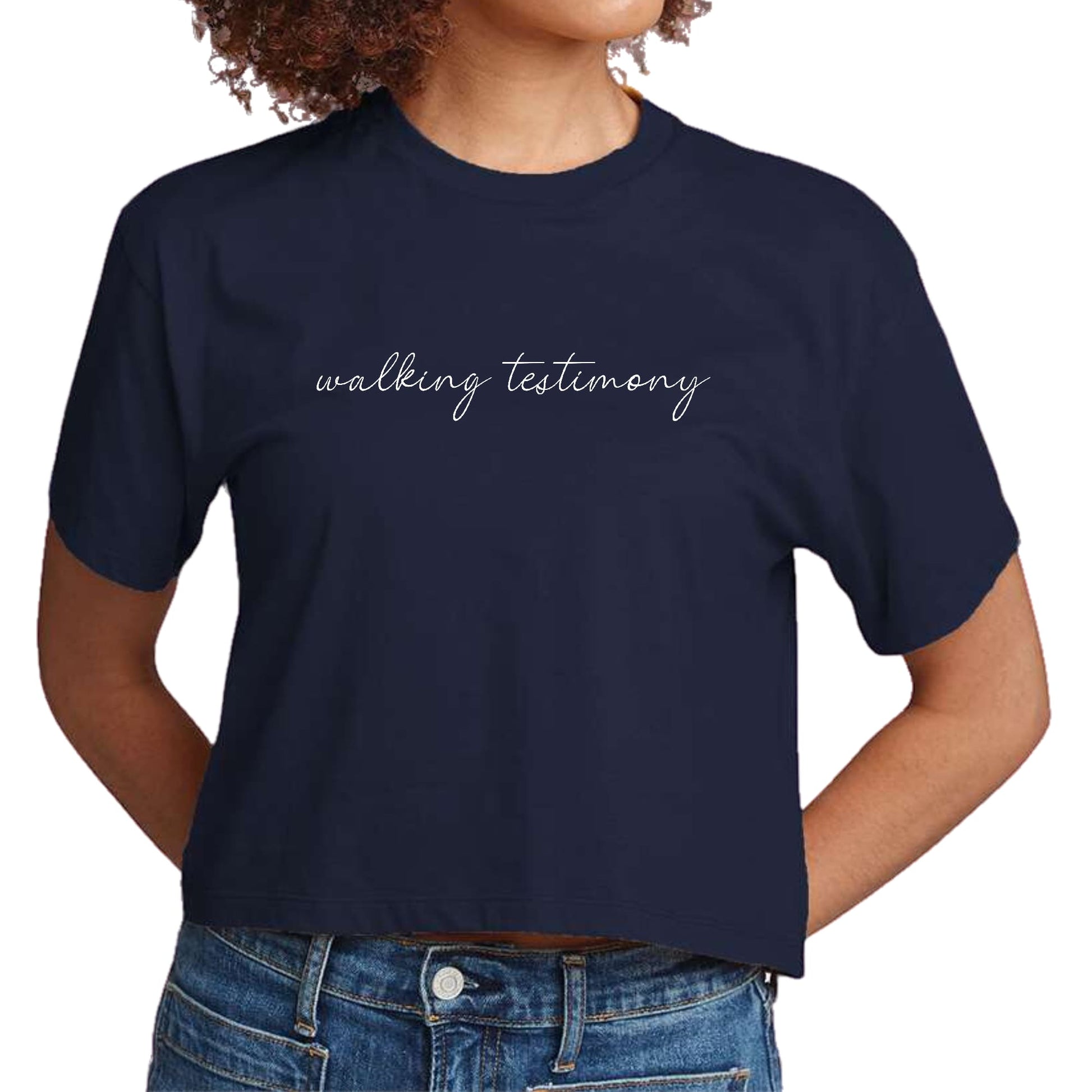Womens Cropped Graphic T-shirt - Say it Soul - Walking Testimony-1