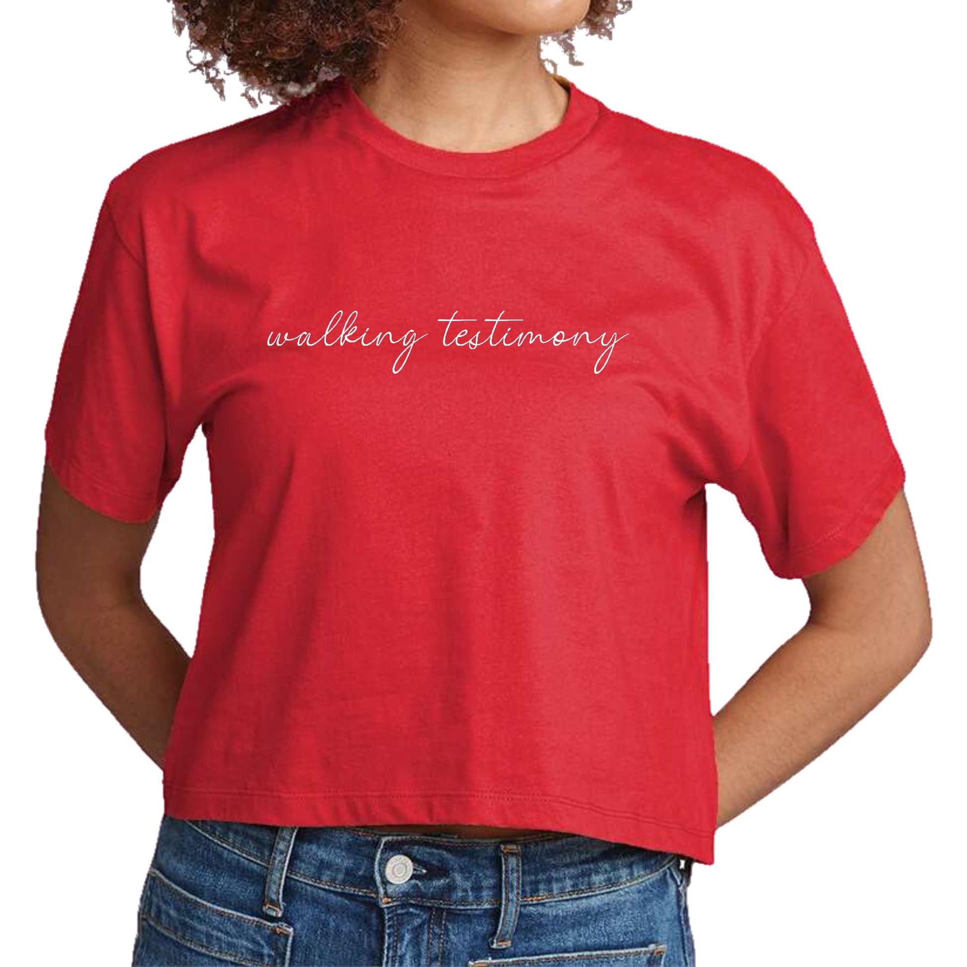 Womens Cropped Graphic T-shirt - Say it Soul - Walking Testimony-2